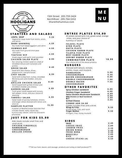 facebook hooligans|hooligans menu.